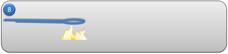 Step 8 - Apply a little heat to your loop (only a few seconds to not damage the core). Step 8 - Apply a little heat to your loop (only a few seconds to not damage the core).